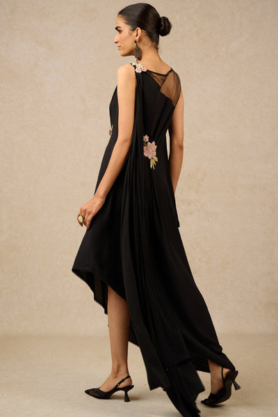 Tarun Tahiliani Dress Black Indian designer wear online shopping melange singapore