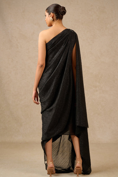 Tarun Tahiliani Dress Black Silver Indian designer wear online shopping melange singapore