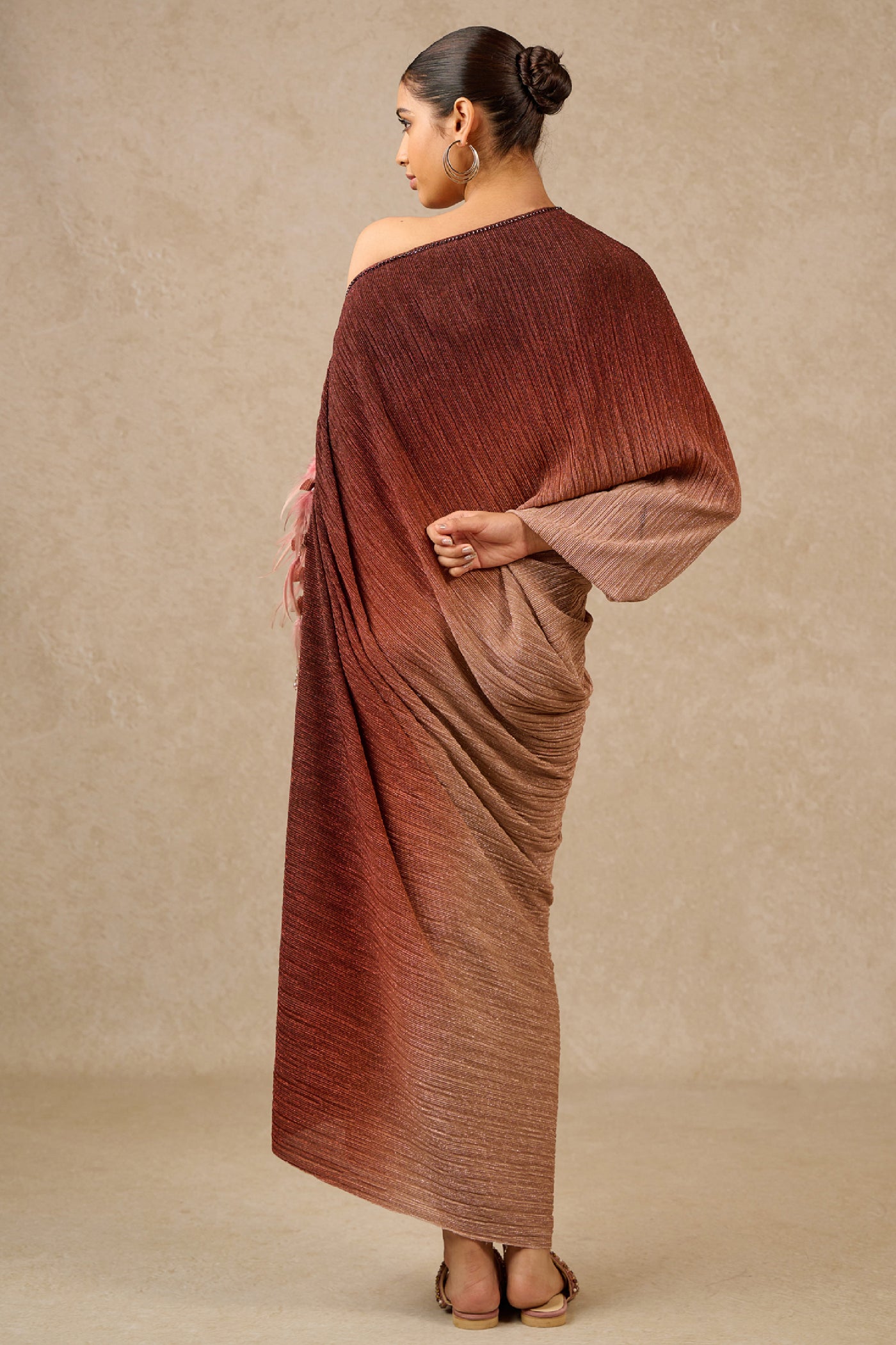Tarun Tahiliani Dress Copper Ombre Indian designer wear online shopping melange singapore