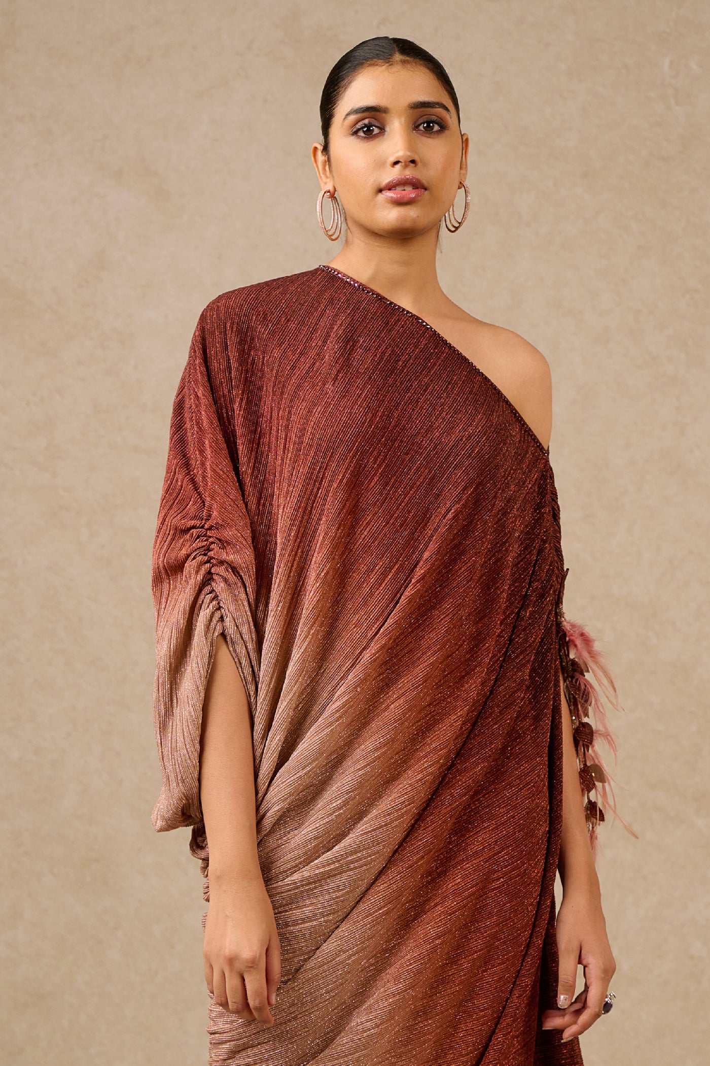 Tarun Tahiliani Dress Copper Ombre Indian designer wear online shopping melange singapore