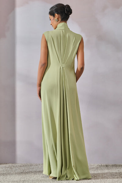 Tarun Tahiliani Dress Seige indian designer wear online shopping melange singapore