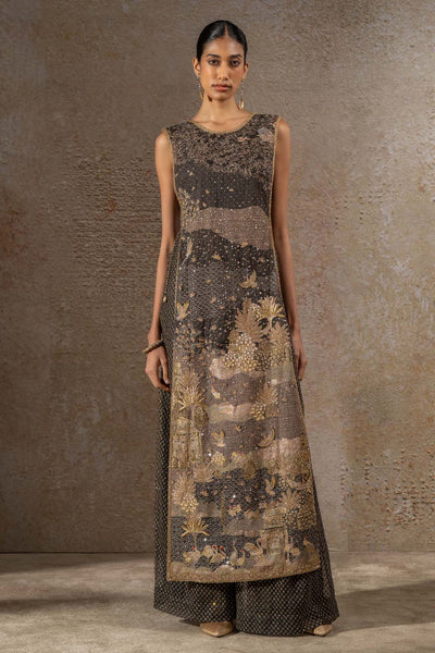 Tarun Tahiliani Embellished Pichwai Jumpsuit indian designer wear online shopping melange singapore 