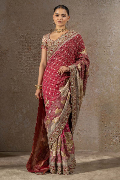 Tarun Tahiliani Embellished Signature Pichwai Saree indian designer wear online shopping melange singapore 
