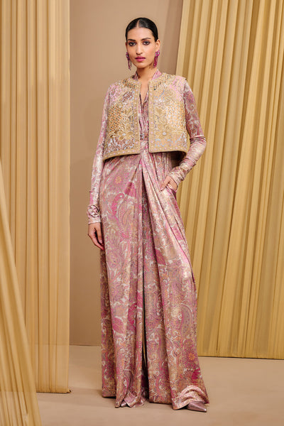 Tarun Tahiliani Embroidered Gilet indian designer wear online shopping melange singapore
