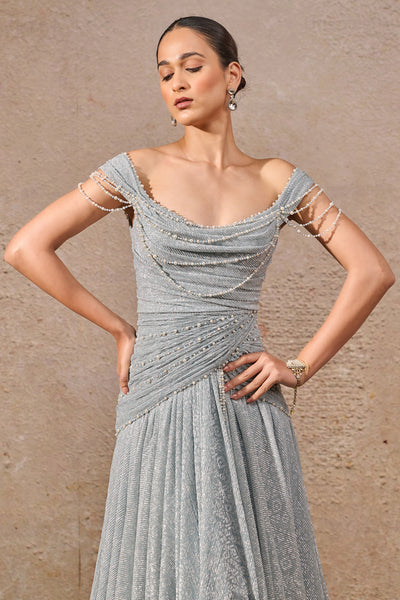 Tarun Tahiliani Fit And Flare Mermaid Gown indian designer wear online shopping melange singapore
