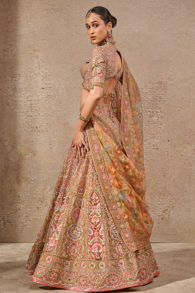 Tarun Tahiliani Floral Motif Aari Bridal Lehenga indian designer wear online shopping melange singapore
