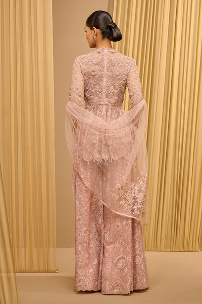 Tarun Tahiliani Floral Motif Peplum Sharara indian designer wear online shopping melange singapore