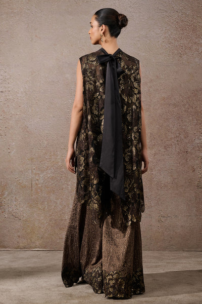 Tarun Tahiliani Floral Overlap Sharara Set Indian designer wear online shopping melange singapore