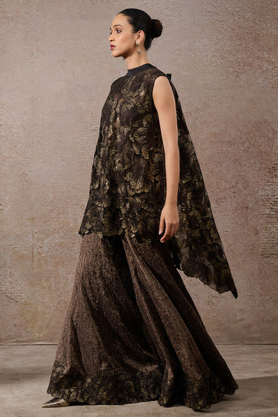 Tarun Tahiliani Floral Overlap Sharara Set Indian designer wear online shopping melange singapore