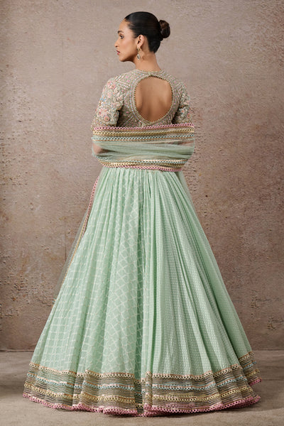 Tarun Tahiliani Floral Textile Lehenga Set Indian designer wear online shopping melange singapore