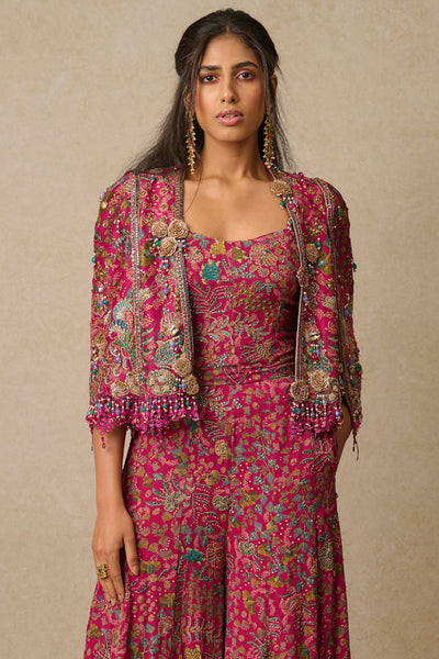Tarun Tahiliani Gilet Jumpsuit indian designer wear online shopping melange singapore