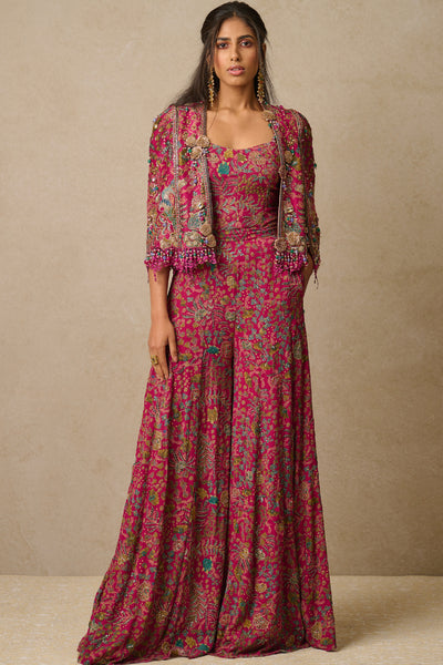 Tarun Tahiliani Gilet Jumpsuit indian designer wear online shopping melange singapore