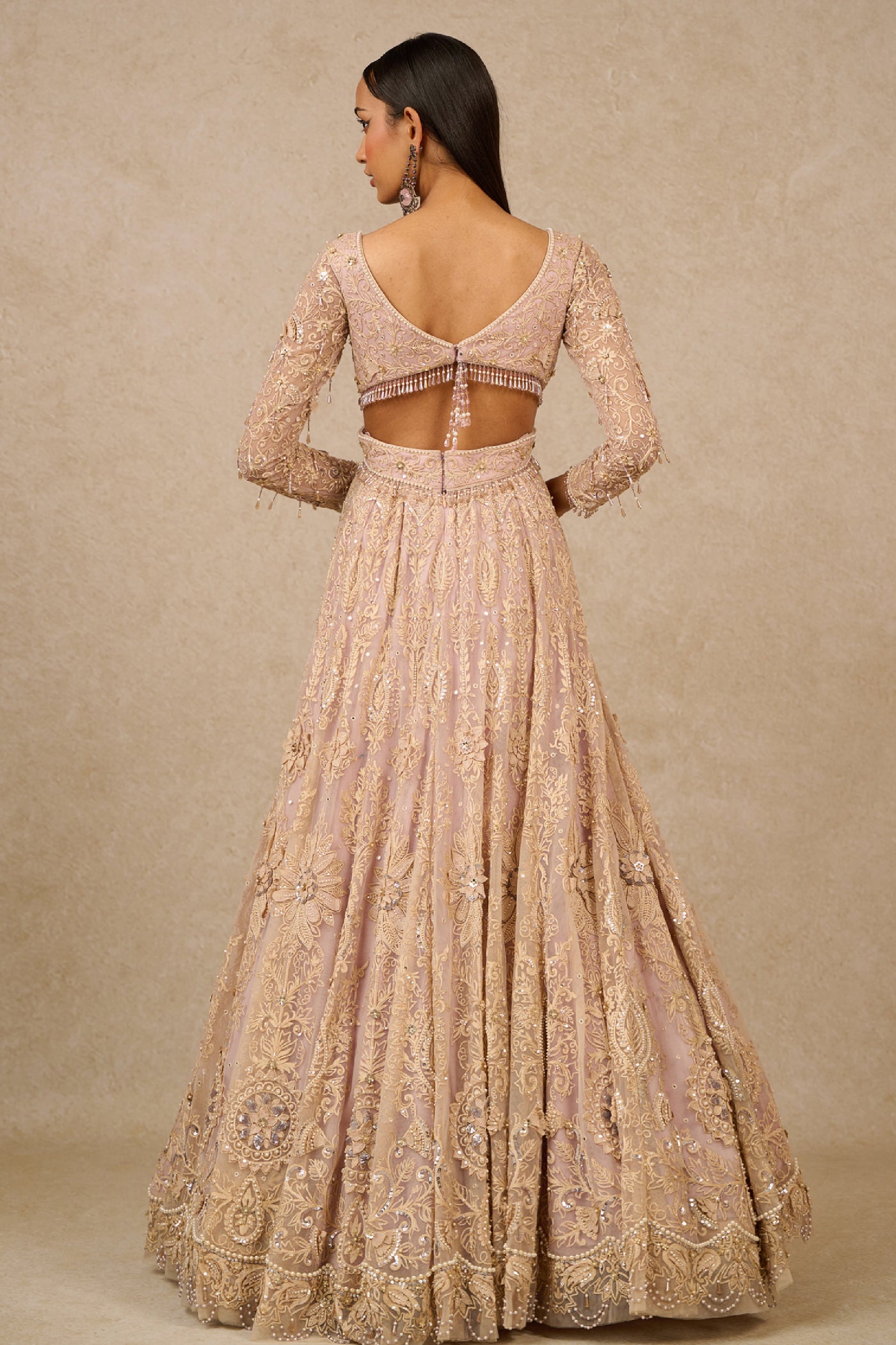 Tarun Tahiliani Gown Lilac indian designer wear online shopping melange singapore