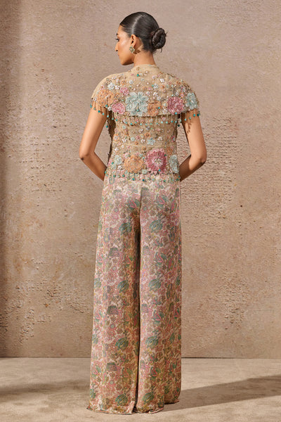 Tarun Tahiliani Hand-Embroidered Floral Jacket And Jumpsuit Set indian designer wear online shopping melange singapore