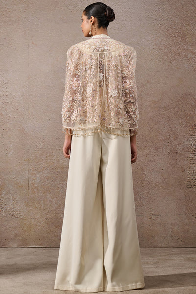 Hand-embroidered Floral Cape