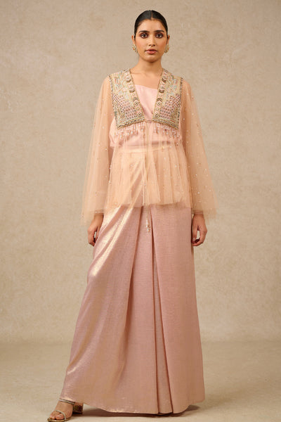 Tarun Tahiliani Hand Embroidered Cape  indian designer wear online shopping melange singapore