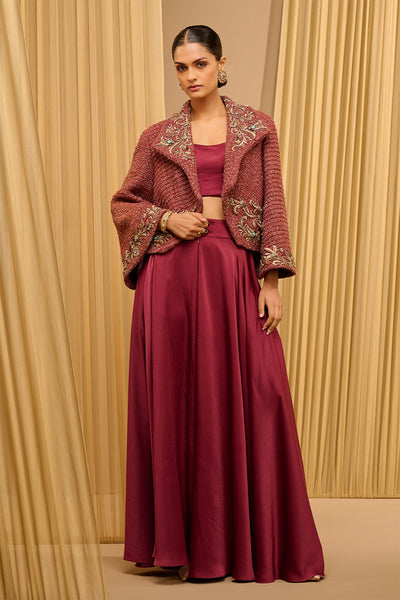 Tarun Tahiliani Hand Embroidered Jewel Jacket indian designer wear online shopping melange singapore