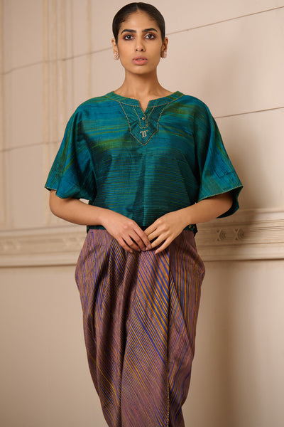 Tarun Tahiliani Handwoven Top indian designer wear online shopping melange singapore