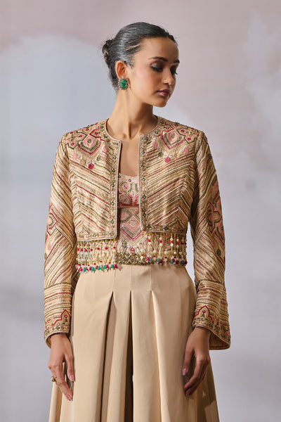Tarun Tahiliani Jacket Trousers Corset indian designer wear online shopping melange singapore