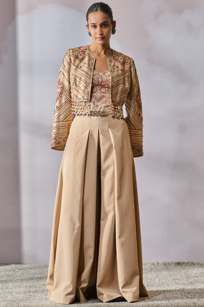 Tarun Tahiliani Jacket Trousers Corset indian designer wear online shopping melange singapore