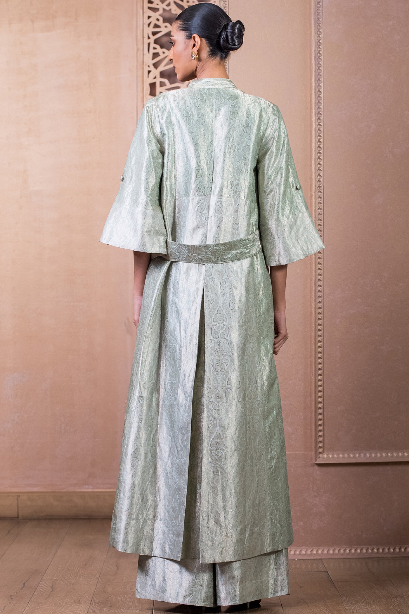 Tarun Tahiliani Jacket With Bustier And Trousers indian designer wear online shopping melange singapore