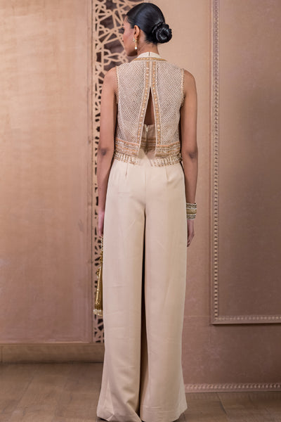 Tarun Tahiliani Jumpsuit And Gilet indian designer wear online shopping melange singapore