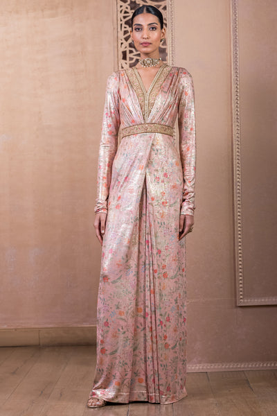 Tarun Tahiliani Jumpsuit Blush indian designer wear online shopping melange singapore