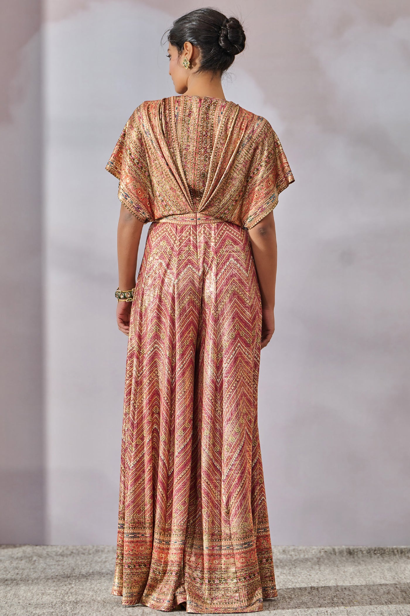 Tarun Tahiliani Jumpsuit Brick Redi indian designer wear online shopping melange singapore