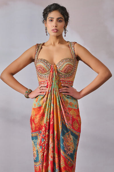 Tarun Tahiliani Jumpsuit Multi indian designer wear online shopping melange singapore
