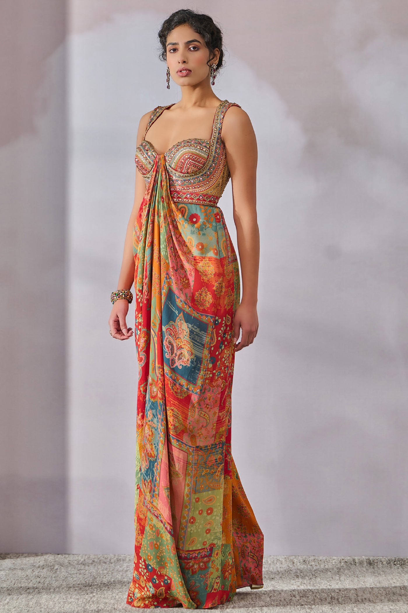 Tarun Tahiliani Jumpsuit Multi indian designer wear online shopping melange singapore