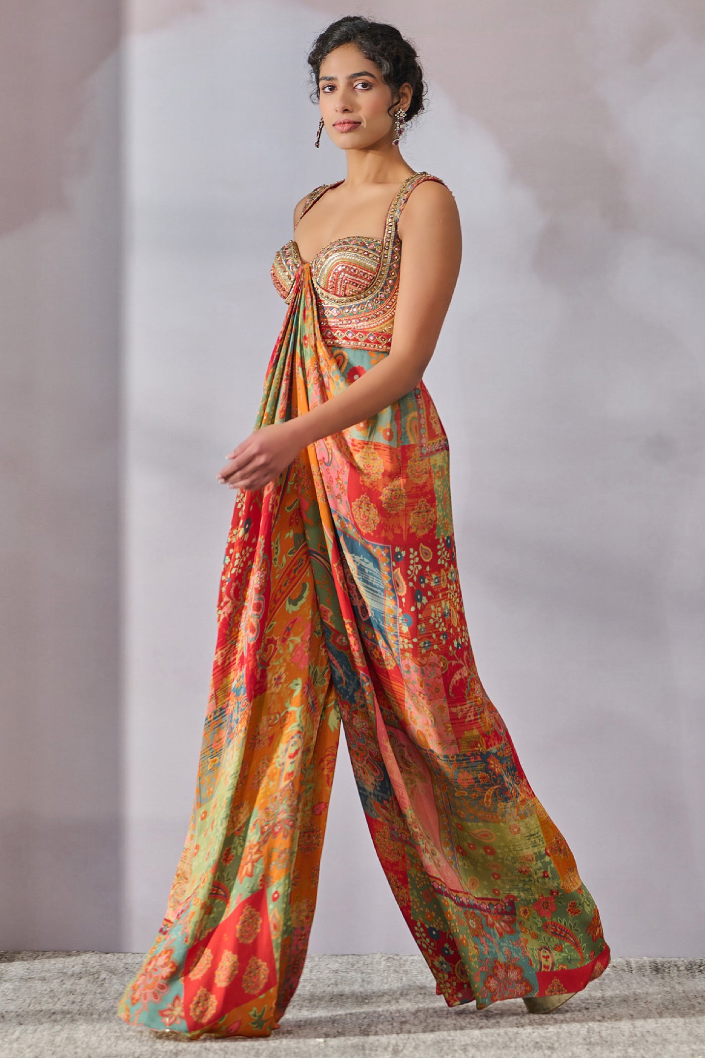 Tarun Tahiliani Jumpsuit Multi indian designer wear online shopping melange singapore