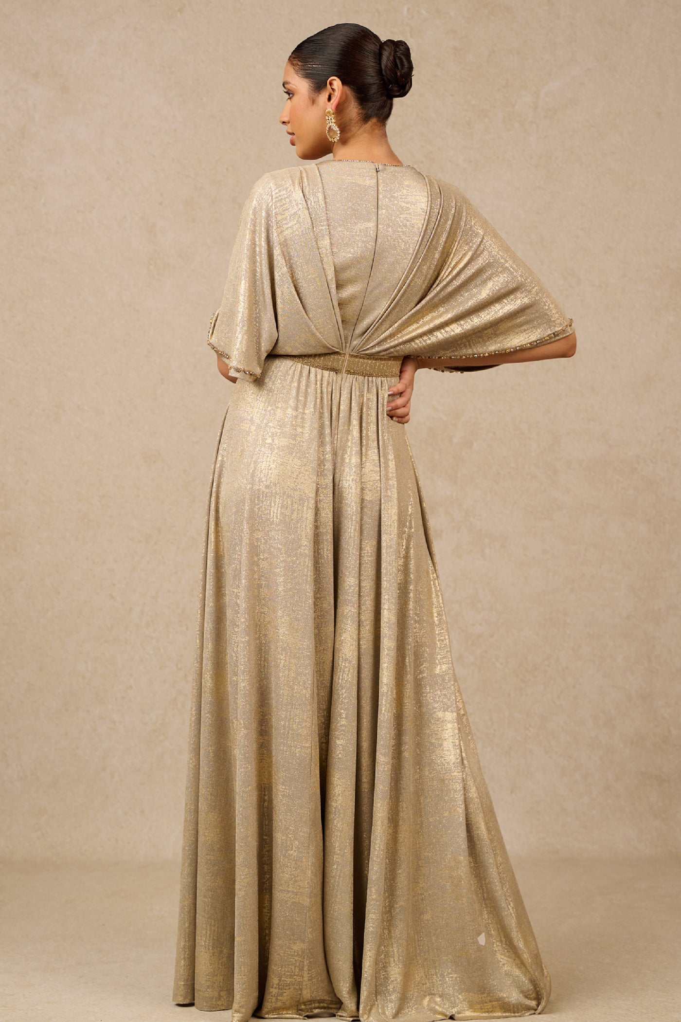 Tarun Tahiliani Jumpsuit Oyster indian designer wear online shopping melange singapore