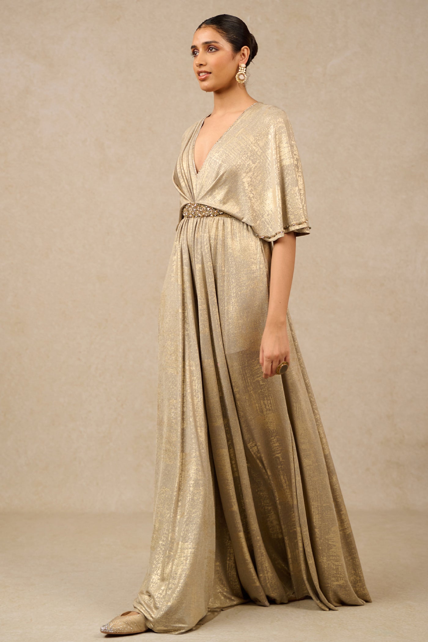Tarun Tahiliani Jumpsuit Oyster indian designer wear online shopping melange singapore