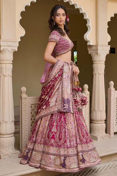 Tarun Tahiliani Kashida Embroidered Kalidar Lehenga indian designer wear online shopping melange singapore 