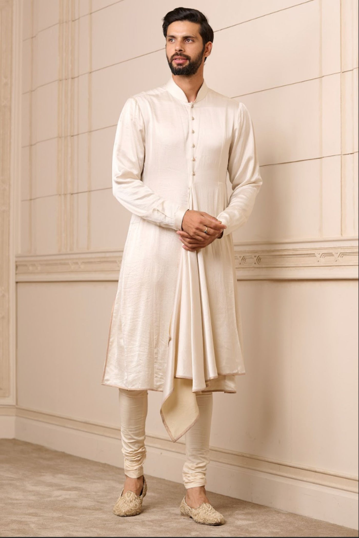 Tarun Tahiliani Menswear Kurta and Churidar Gold indian designer wear online shopping melange singapore