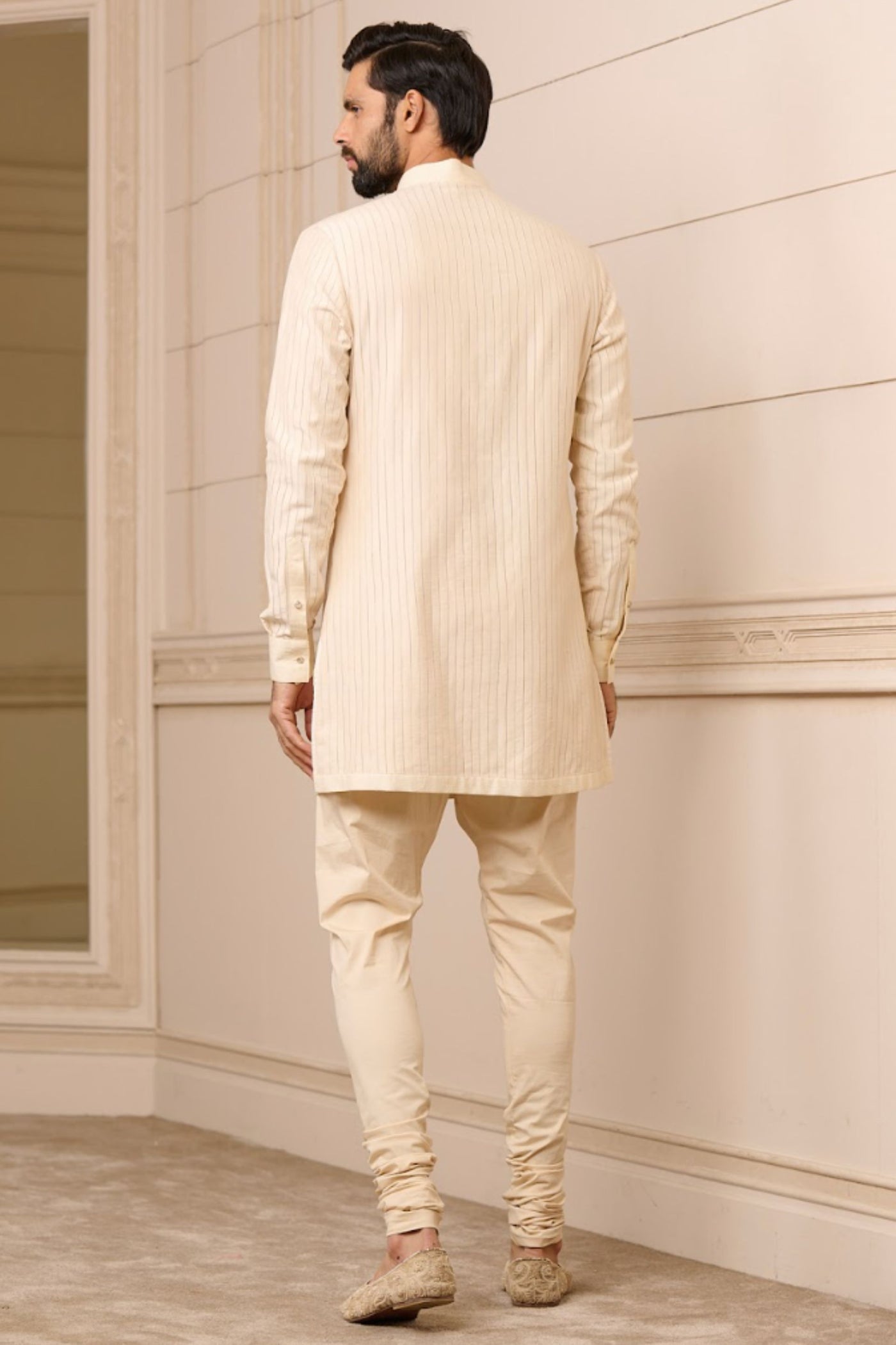 Tarun Tahiliani Menswear Kurta and Churidar Ivory indian designer wear online shopping melange singapore