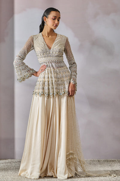 Tarun Tahiliani Kurta Scarf Sharara indian designer wear online shopping melange singapore