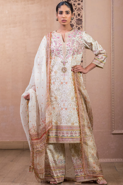 Tarun Tahiliani Kurta With Trousers and Dupatta indian designer wear online shopping melange singapore