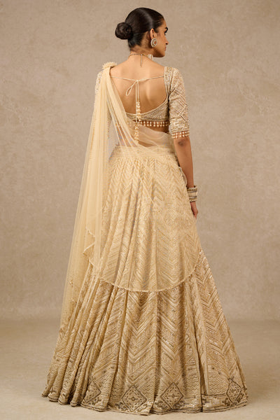 Tarun Tahiliani Lehenga Blouse Drape indian designer wear online shopping melange singapore