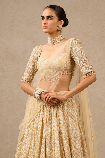 Tarun Tahiliani Lehenga Blouse Drape indian designer wear online shopping melange singapore