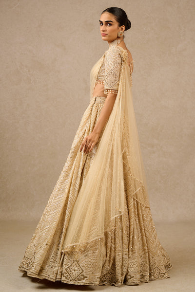 Tarun Tahiliani Lehenga Blouse Drape indian designer wear online shopping melange singapore