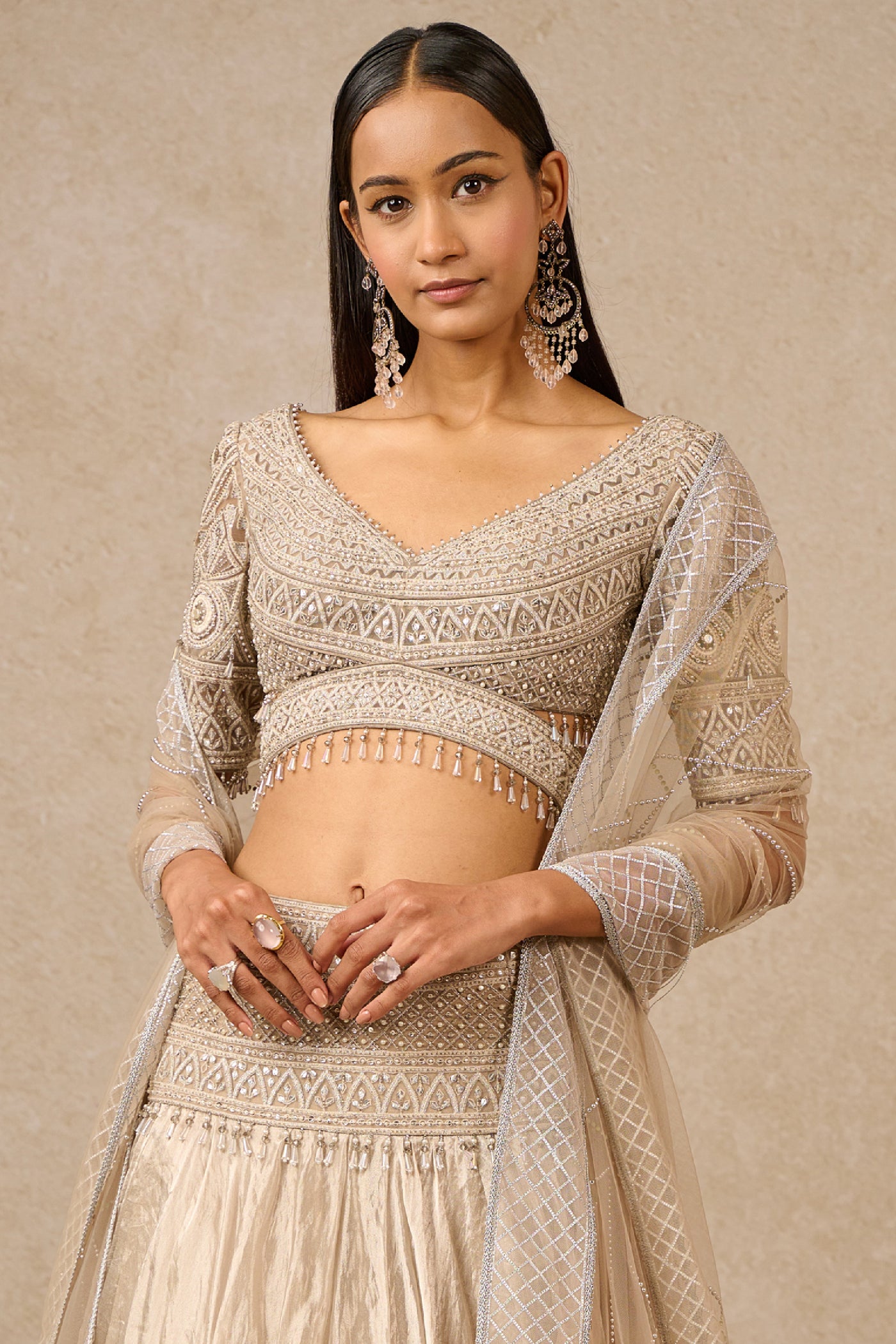 Tarun Tahiliani Lehenga Blouse Dupatta indian designer wear online shopping melange singapore