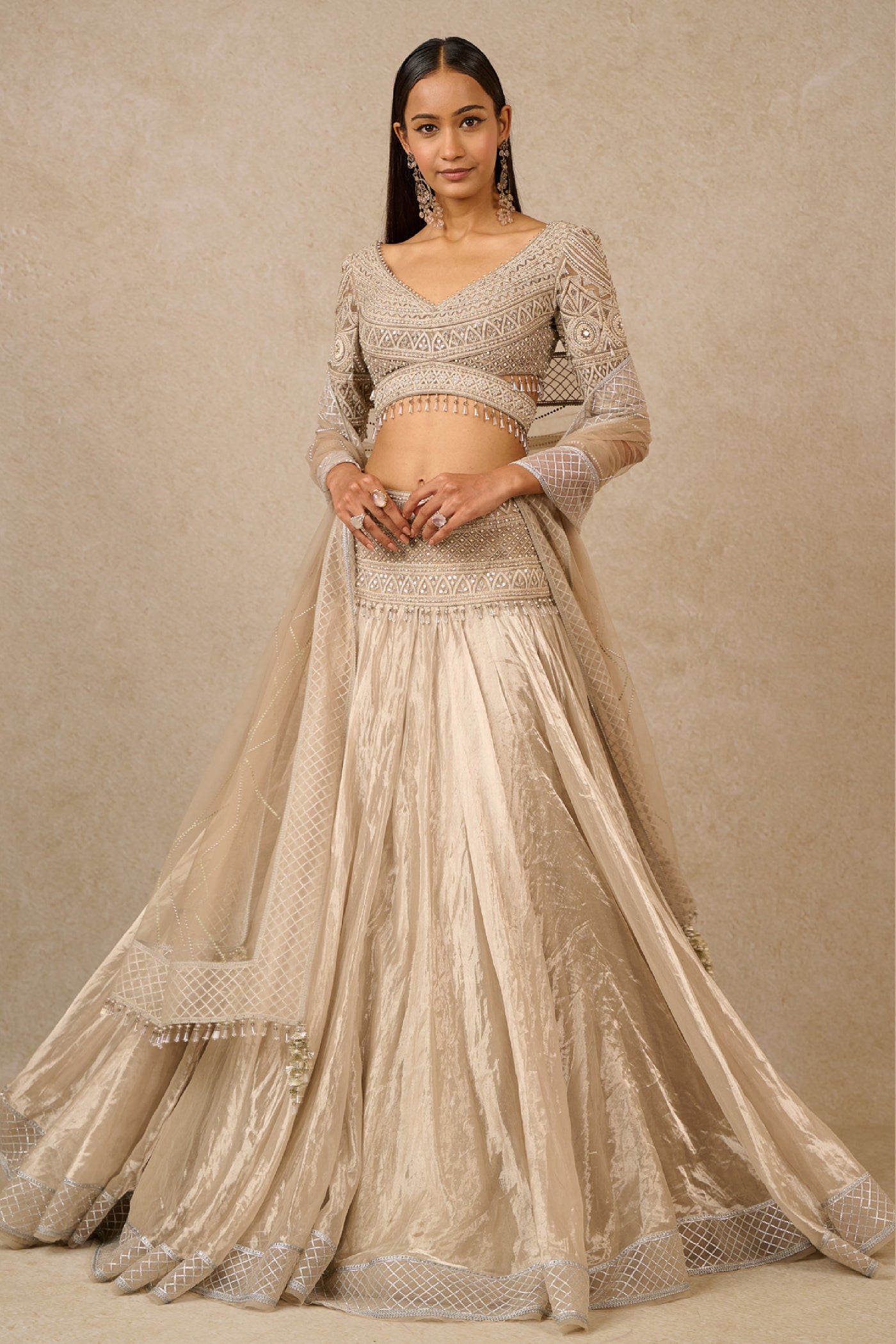 Tarun Tahiliani Lehenga Blouse Dupatta indian designer wear online shopping melange singapore