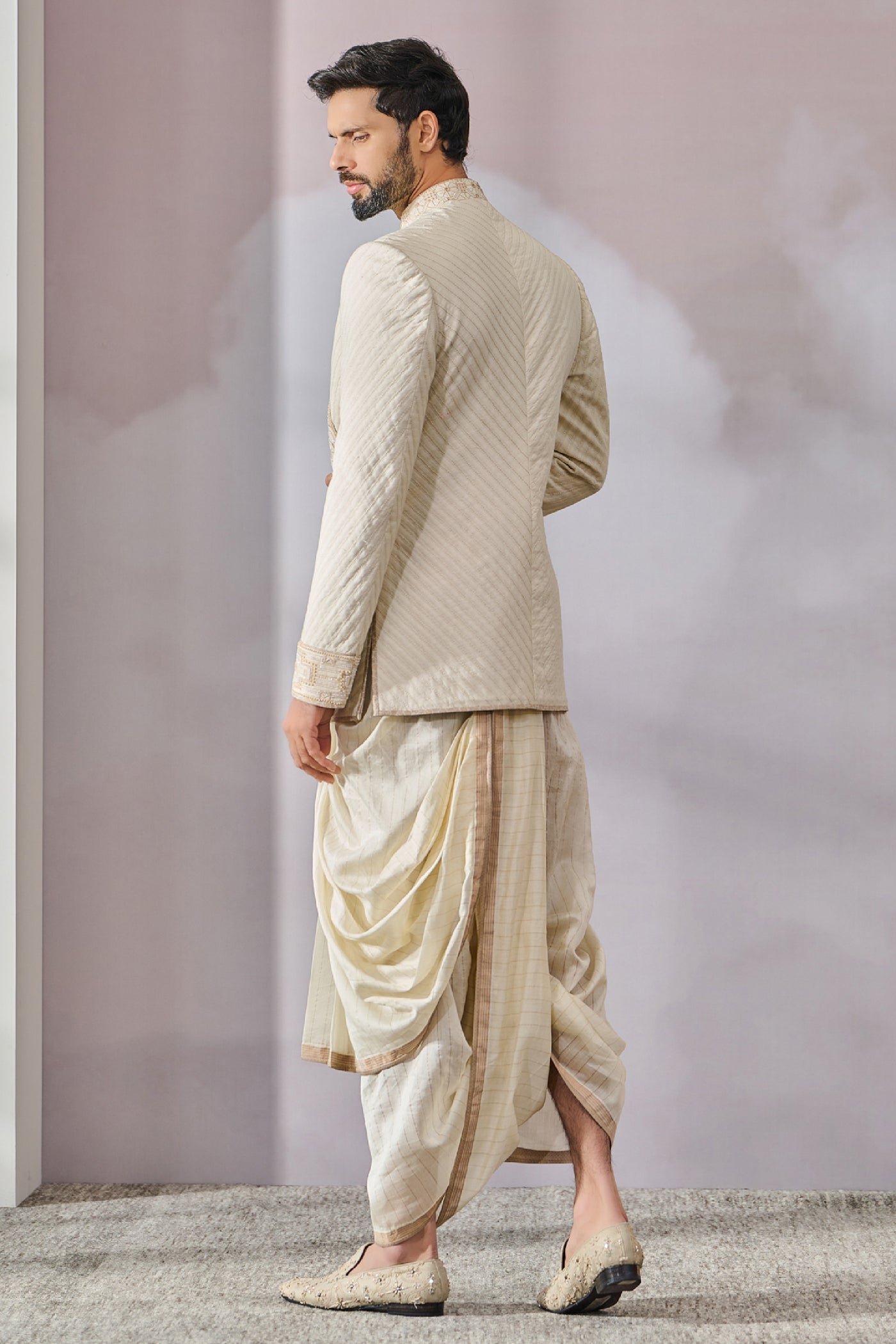 Tarun Tahiliani Menswear Bandgala Shirt Dhoti indian designer wear online shopping melange singapore