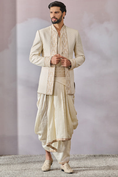 Tarun Tahiliani Menswear Bandgala Shirt Dhoti indian designer wear online shopping melange singapore
