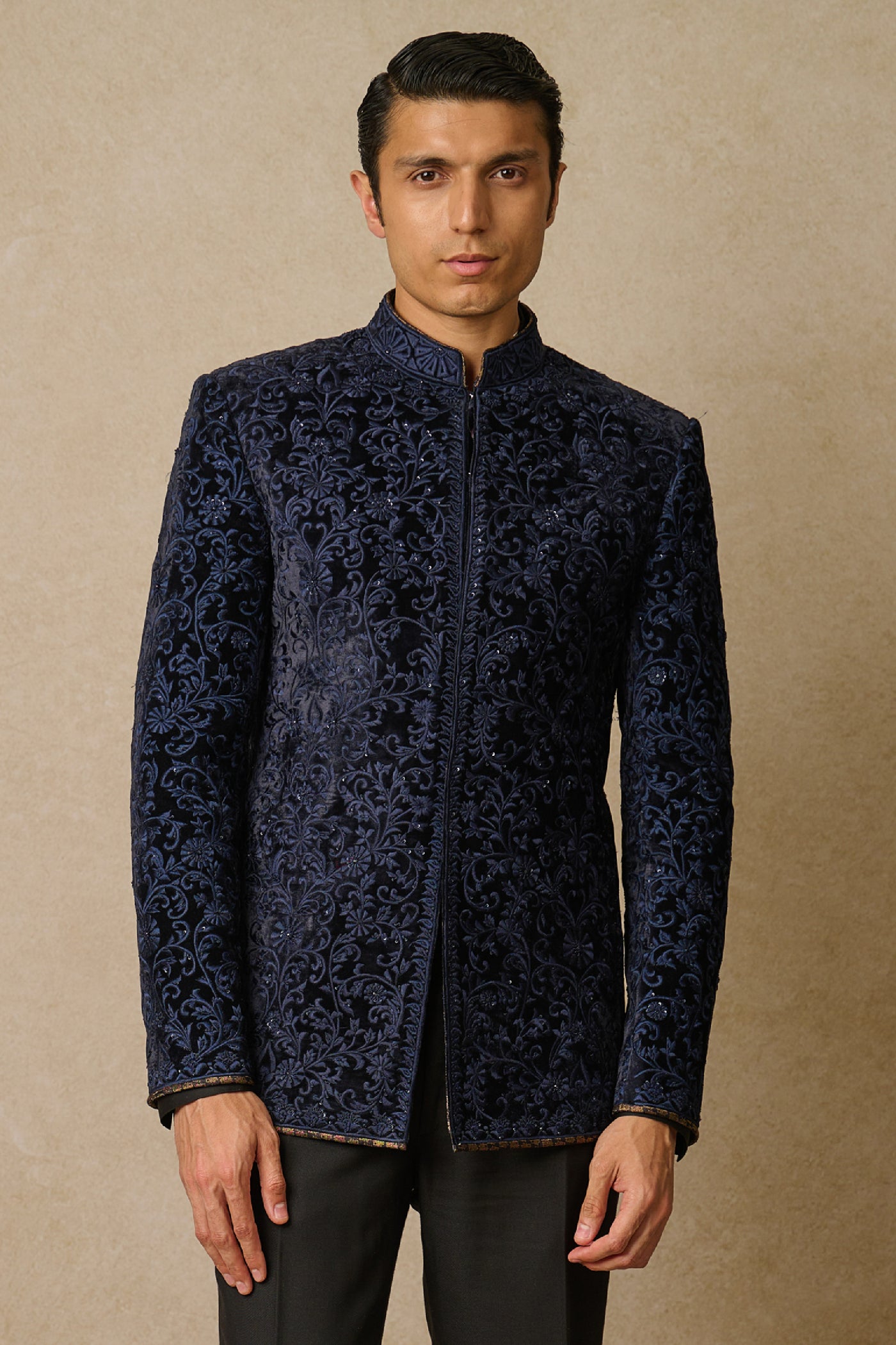 Tarun Tahiliani Menswear Bandhgala Shirt And Trouser indian designer wear online shopping melange singapore