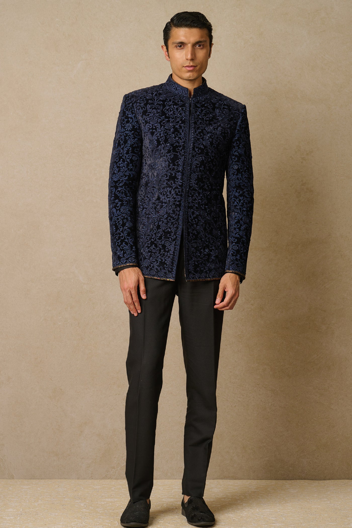 Tarun Tahiliani Menswear Bandhgala Shirt And Trouser indian designer wear online shopping melange singapore