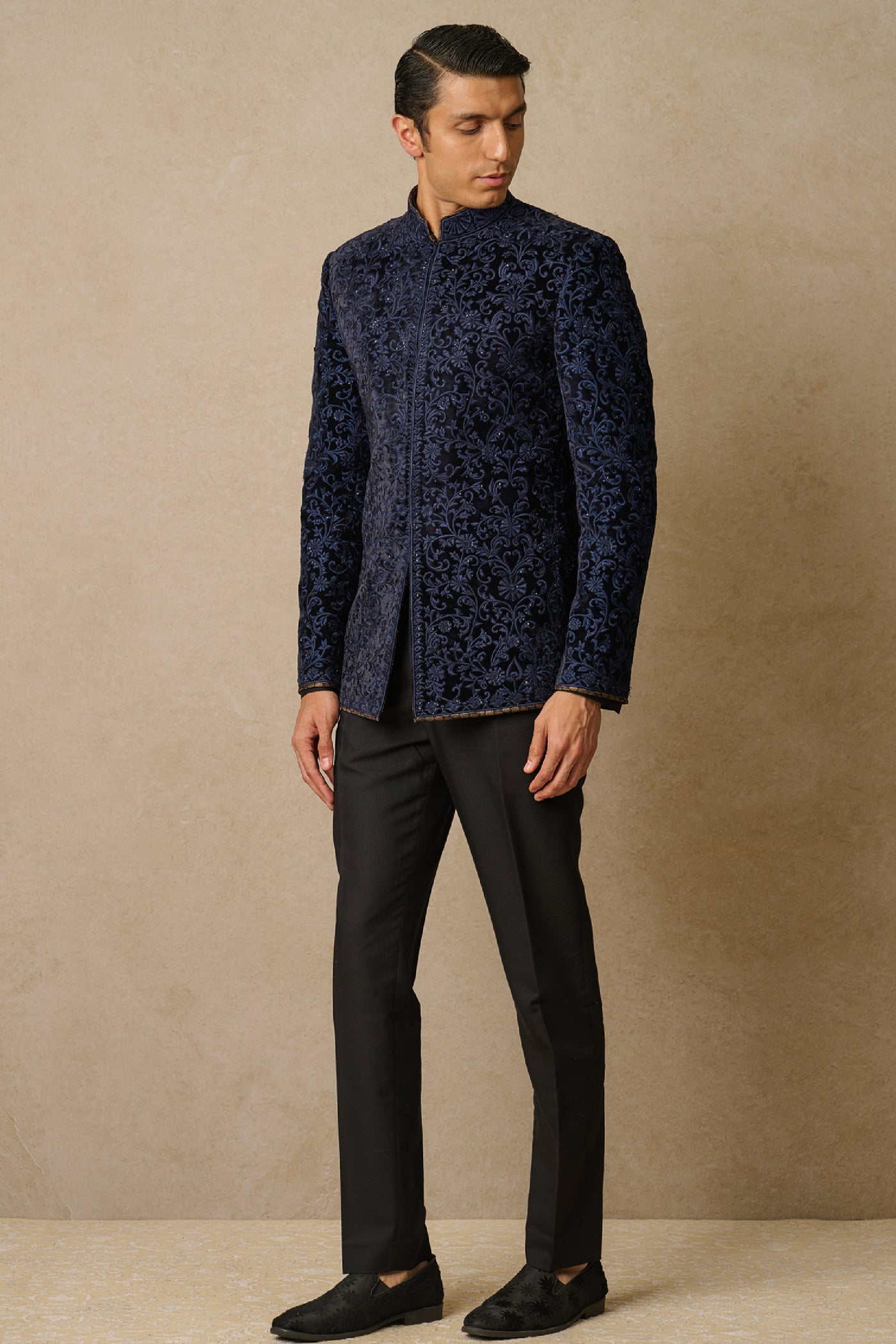 Tarun Tahiliani Menswear Bandhgala Shirt And Trouser indian designer wear online shopping melange singapore