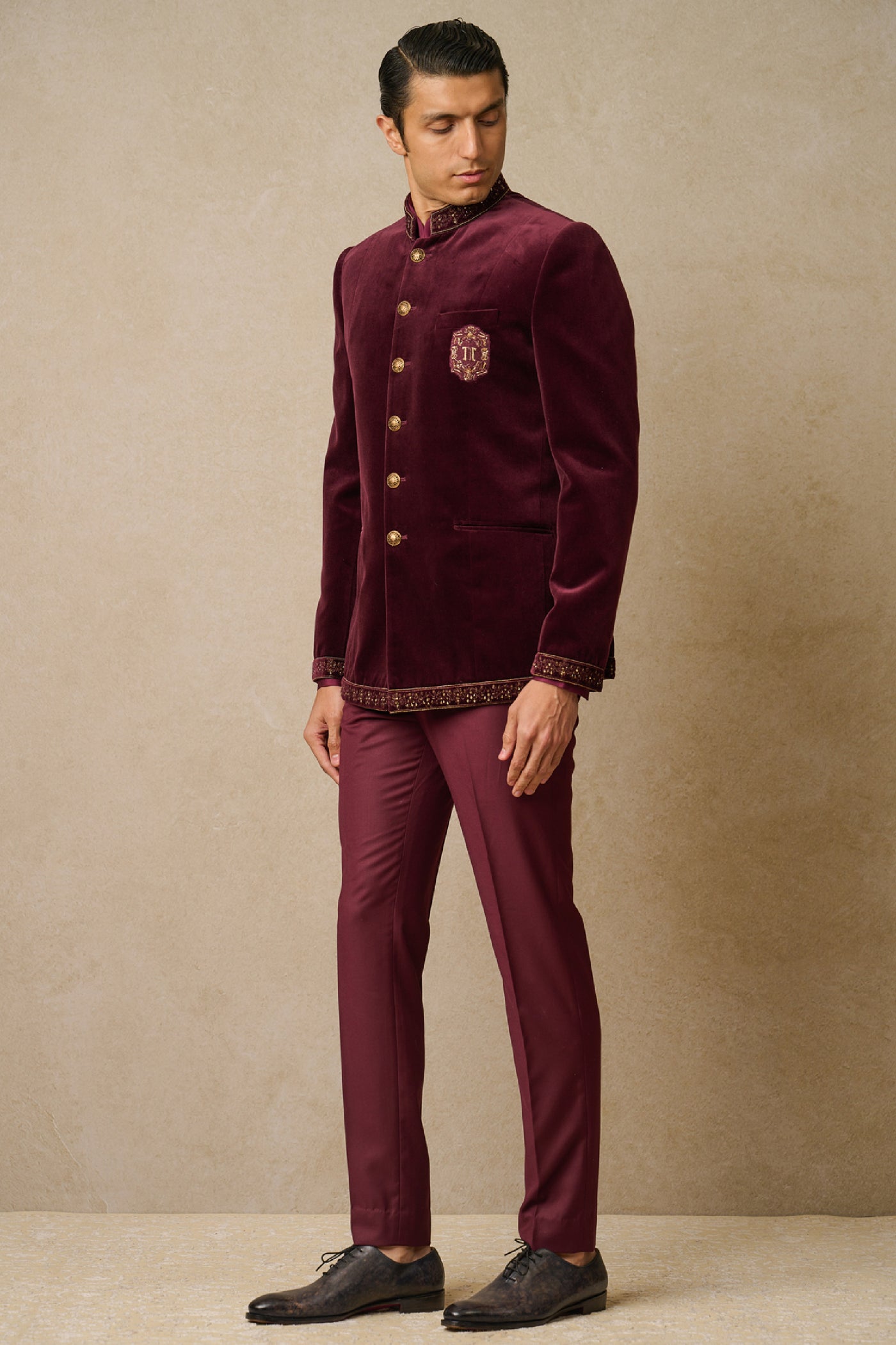 Tarun Tahiliani Menswear Bandhgala Shirt And Trouser indian designer wear online shopping melange singapore