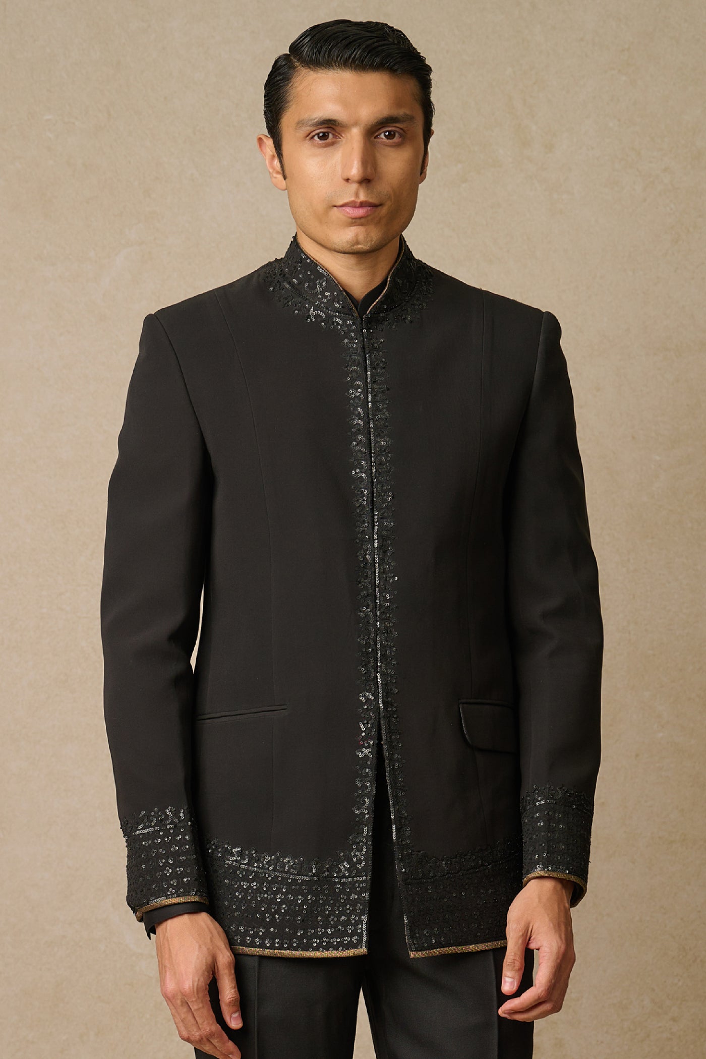 Tarun Tahiliani Menswear Bandhgala Shirt And Trouser indian designer wear online shopping melange singapore